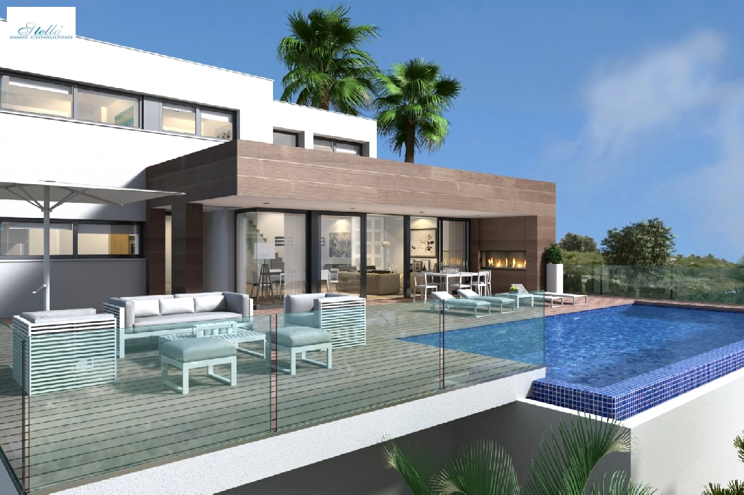 Villa in Cumbre del Sol(Residencial Plus Jazmines) te koop, woonoppervlakte 239 m², grondstuk 932 m², 3 slapkamer, 4 badkamer, Zwembad, ref.: VA-AJ093-1