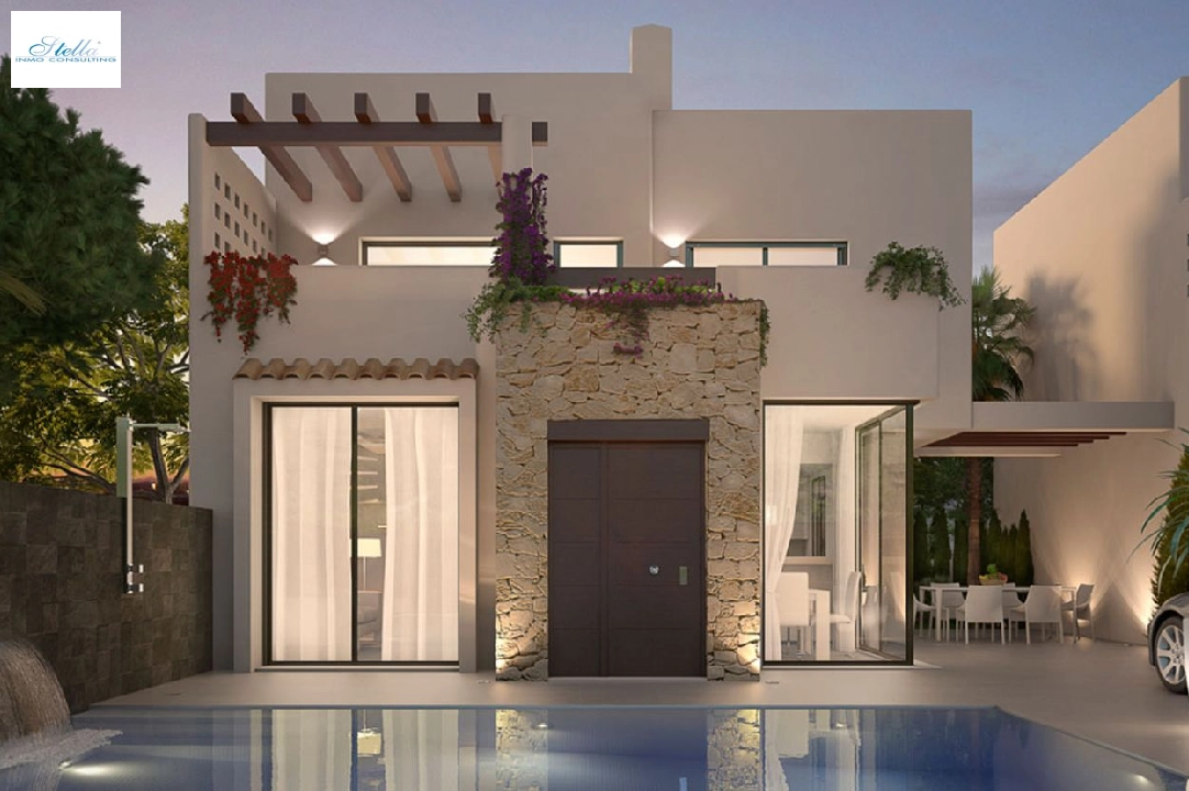 Villa in Los Belones(Murcia) te koop, woonoppervlakte 146 m², Staat Eerste bewoning, Airconditioning, grondstuk 430 m², 3 slapkamer, 3 badkamer, Zwembad, ref.: HA-LBN-110-E02-5