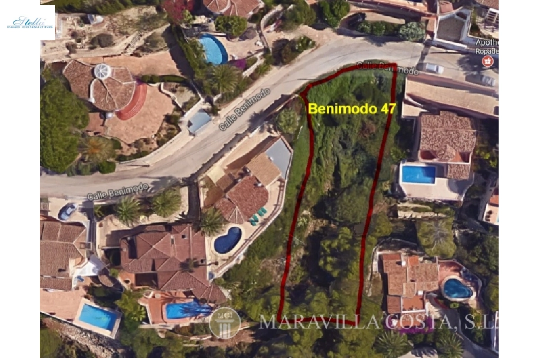 Wohngrundstück in Moraira(Benimeit) te koop, grondstuk 800 m², ref.: MV-2356-4
