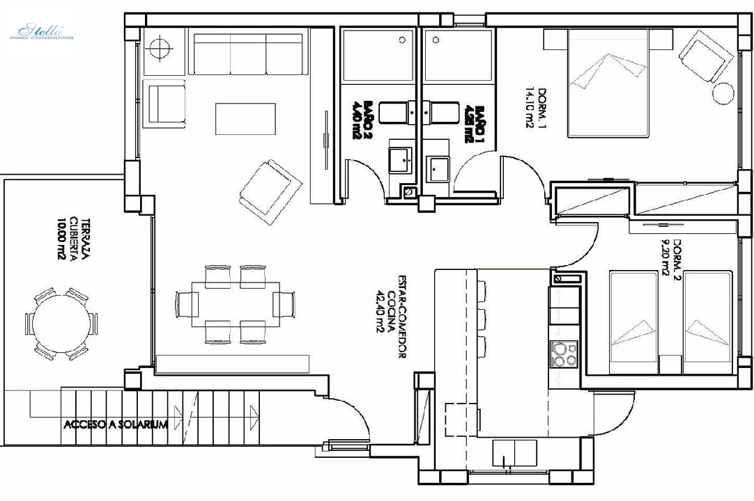 Penthouse Apartment in San Miguel de Salinas te koop, woonoppervlakte 169 m², Staat Eerste bewoning, 3 slapkamer, 2 badkamer, Zwembad, ref.: HA-SMN-205-A02-3