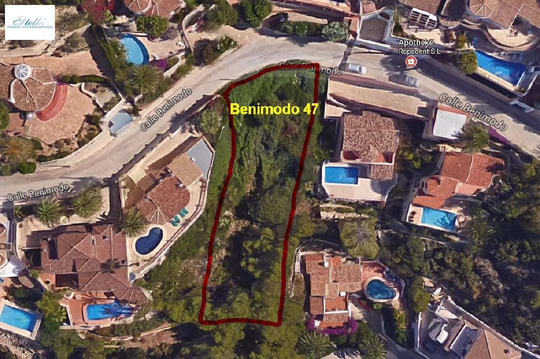 Wohngrundstück in Moraira(Benimeit) te koop, grondstuk 800 m², ref.: BP-3101MOR-2