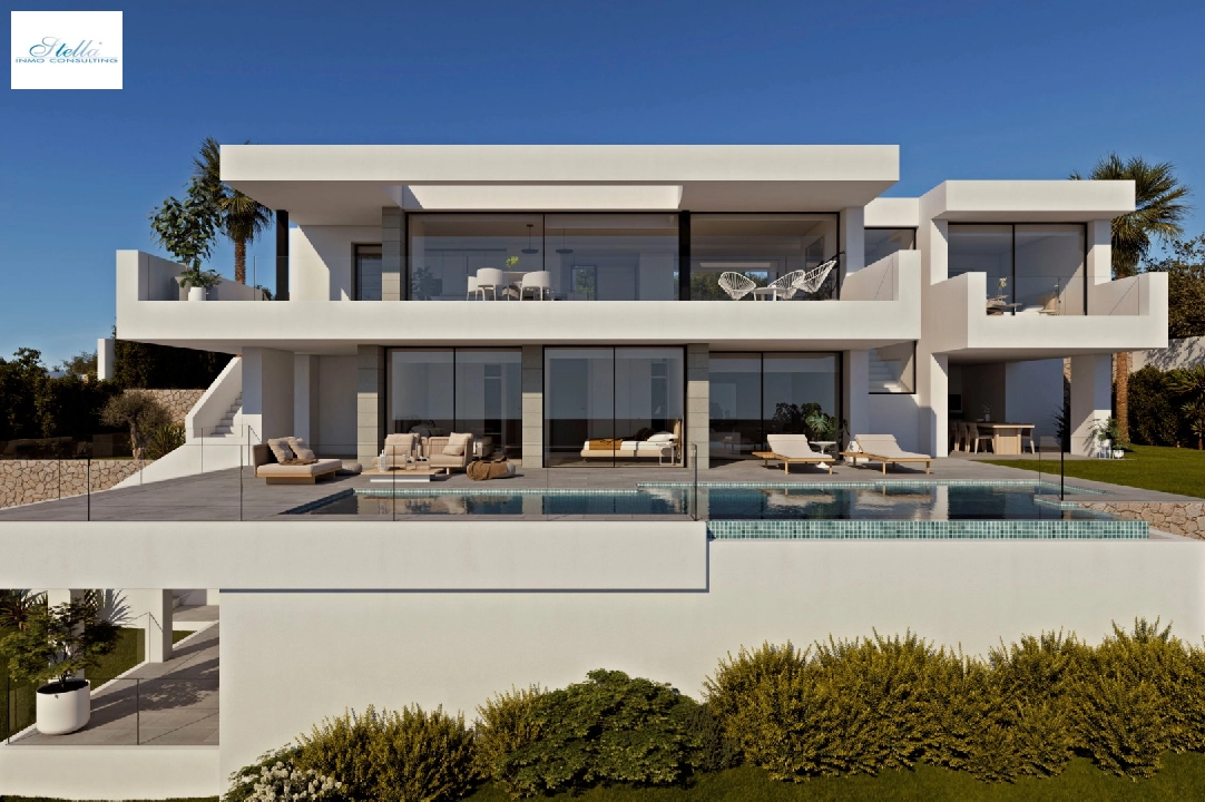 Villa in Cumbre del Sol(Residencial Plus Jazmines) te koop, woonoppervlakte 242 m², grondstuk 1158 m², 3 slapkamer, 5 badkamer, Zwembad, ref.: VA-AJ244-1