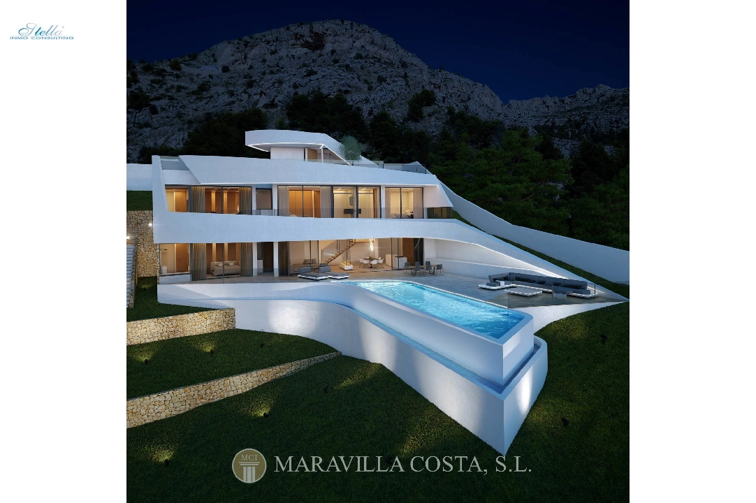 Villa in Altea Hills te koop, woonoppervlakte 412 m², + Vloerverwarming, Airconditioning, grondstuk 979 m², 4 slapkamer, 4 badkamer, Zwembad, ref.: MV-2470-10