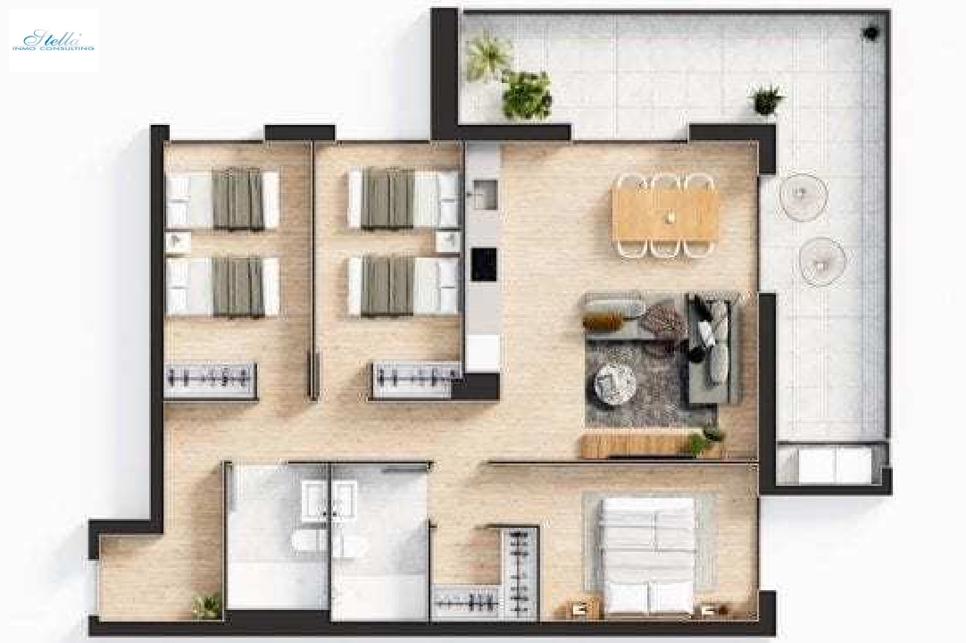 Apartment in Javea te koop, woonoppervlakte 93 m², Bouwjaar 2021, + KLIMA, Airconditioning, 3 slapkamer, 2 badkamer, Zwembad, ref.: UH-UHM1898-D-22