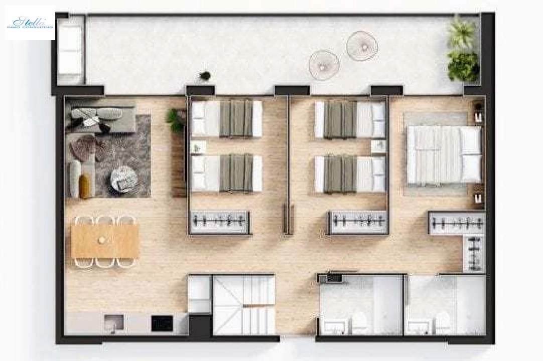 Apartment in Javea te koop, woonoppervlakte 93 m², Bouwjaar 2021, + KLIMA, Airconditioning, 3 slapkamer, 2 badkamer, Zwembad, ref.: UH-UHM1898-D-24