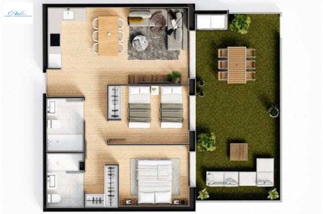 Apartment in Javea te koop, woonoppervlakte 93 m², Bouwjaar 2021, + KLIMA, Airconditioning, 3 slapkamer, 2 badkamer, Zwembad, ref.: UH-UHM1898-D-25