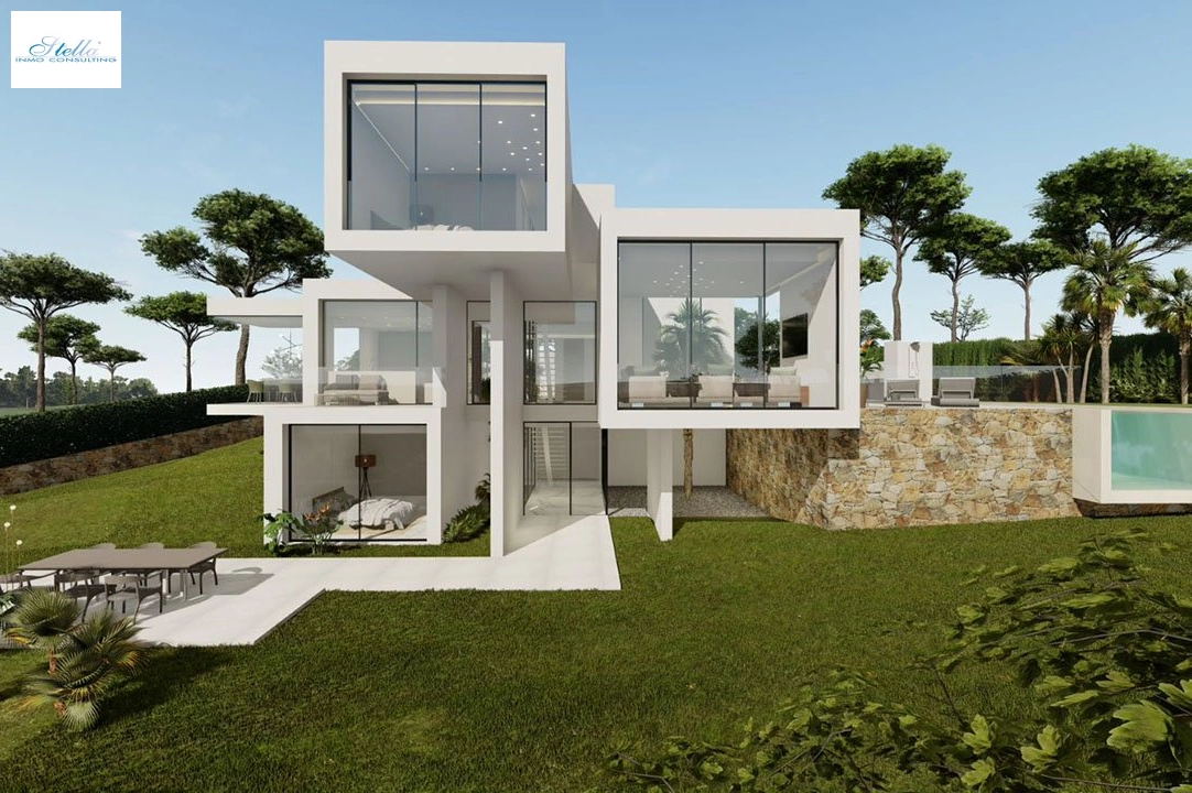 Villa in Orihuela Costa te koop, woonoppervlakte 349 m², Staat Eerste bewoning, Airconditioning, grondstuk 1075 m², 3 slapkamer, 3 badkamer, Zwembad, ref.: HA-OCN-145-E01-1