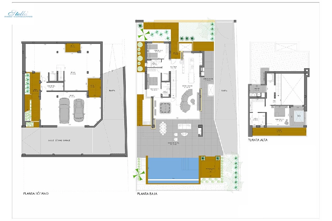 Villa in Algorfa te koop, woonoppervlakte 399 m², Staat Eerste bewoning, + fussboden, Airconditioning, grondstuk 469 m², 3 slapkamer, 3 badkamer, Zwembad, ref.: HA-ARN-111-E02-11