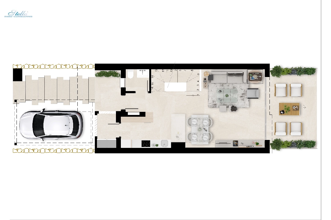 Stadthaus in Estepona(Estepona Golf) te koop, woonoppervlakte 225 m², grondstuk 272 m², 3 slapkamer, 3 badkamer, Zwembad, ref.: TW-GREEN-GOLF-30-26