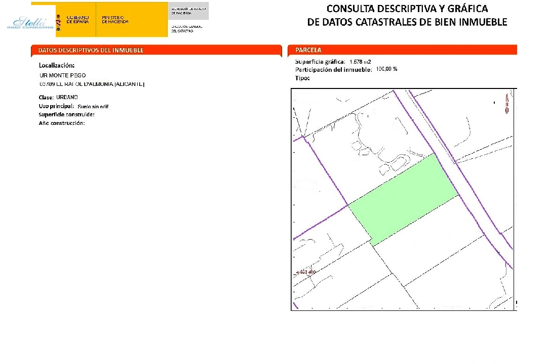 Wohngrundstück in Rafol de Almunia te koop, grondstuk 1558 m², ref.: GC-1522-2