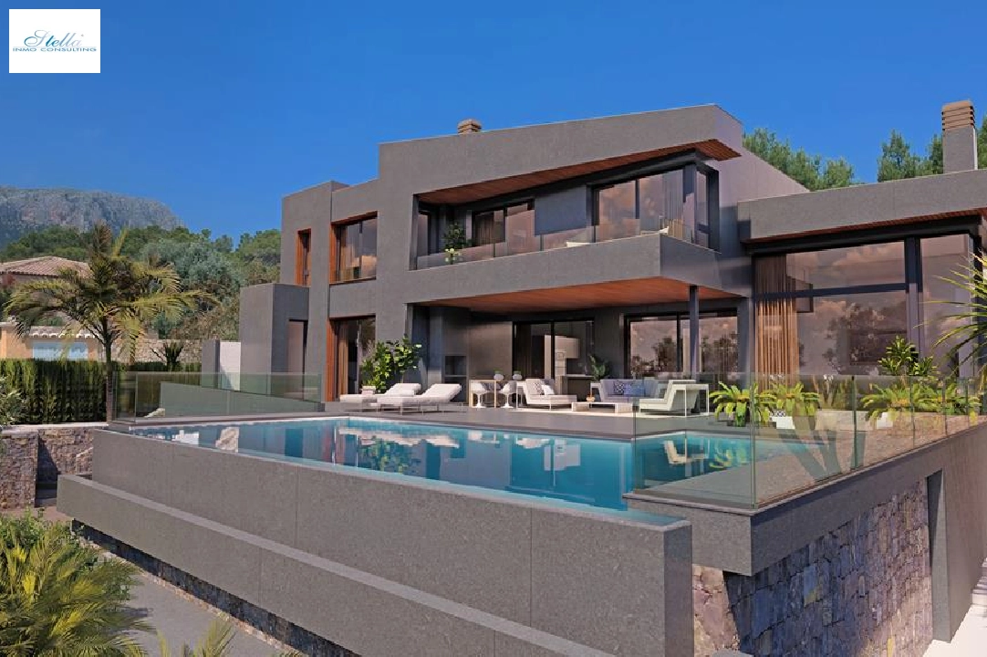 Villa in Calpe te koop, woonoppervlakte 345 m², Bouwjaar 2022, Airconditioning, grondstuk 1600 m², 4 slapkamer, 4 badkamer, Zwembad, ref.: BI-CA.H-424-1