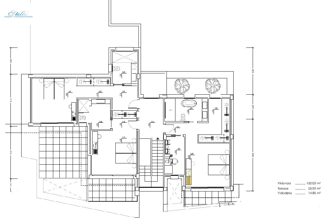 Villa in Calpe te koop, woonoppervlakte 336 m², Airconditioning, grondstuk 1783 m², 4 slapkamer, 4 badkamer, Zwembad, ref.: CA-H-1538-AMB-8