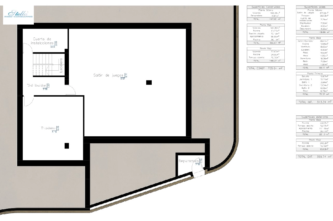 Villa in Benissa(La Fustera) te koop, woonoppervlakte 705 m², grondstuk 1040 m², 4 slapkamer, 3 badkamer, ref.: BP-3577BEN-20