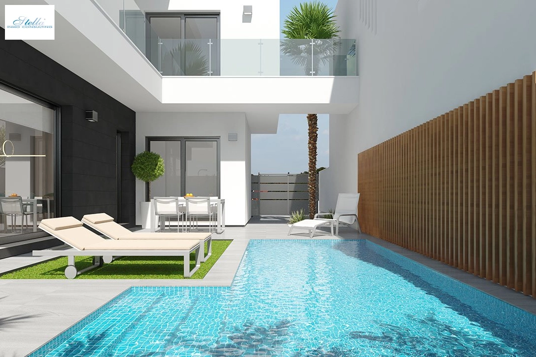 Villa in Los Alcazares te koop, woonoppervlakte 166 m², Staat Eerste bewoning, grondstuk 180 m², 3 slapkamer, 2 badkamer, Zwembad, ref.: HA-LAN-330-E01-3