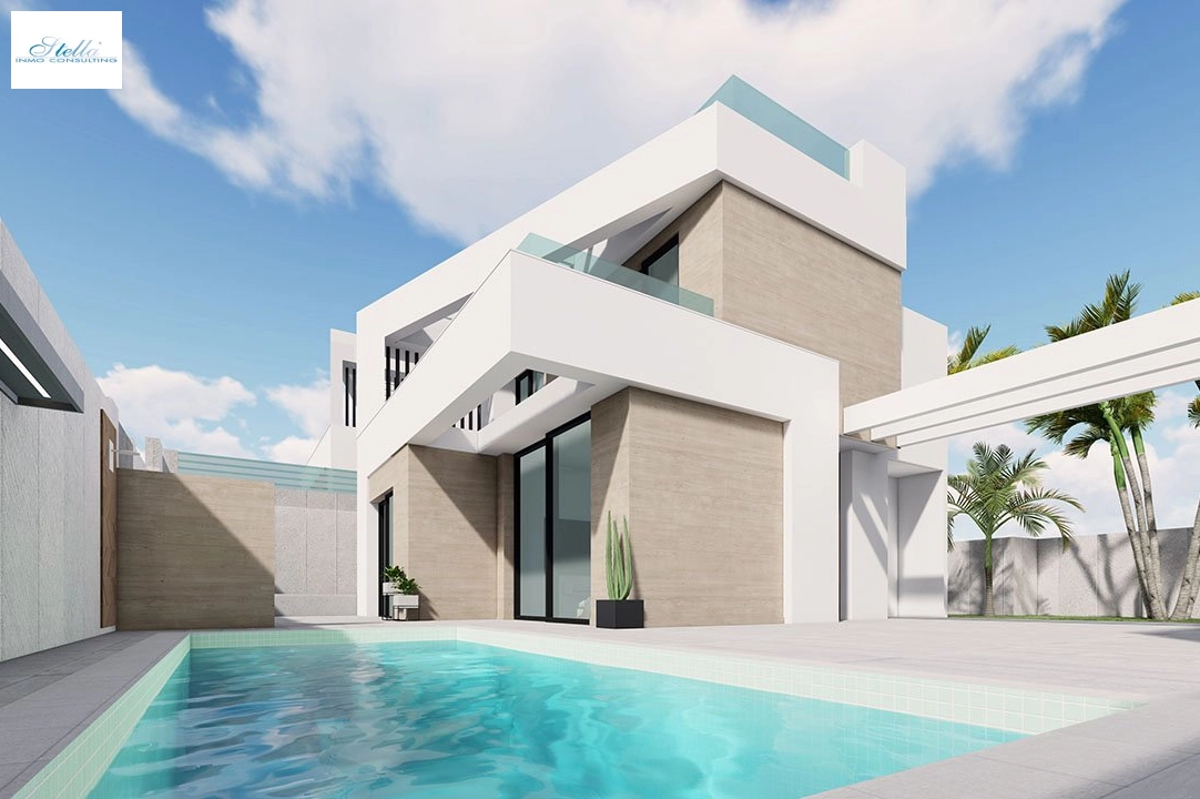 Villa in San Miguel de Salinas te koop, woonoppervlakte 155 m², Staat Eerste bewoning, Airconditioning, grondstuk 200 m², 3 slapkamer, 3 badkamer, Zwembad, ref.: HA-SMN-240-E01-2