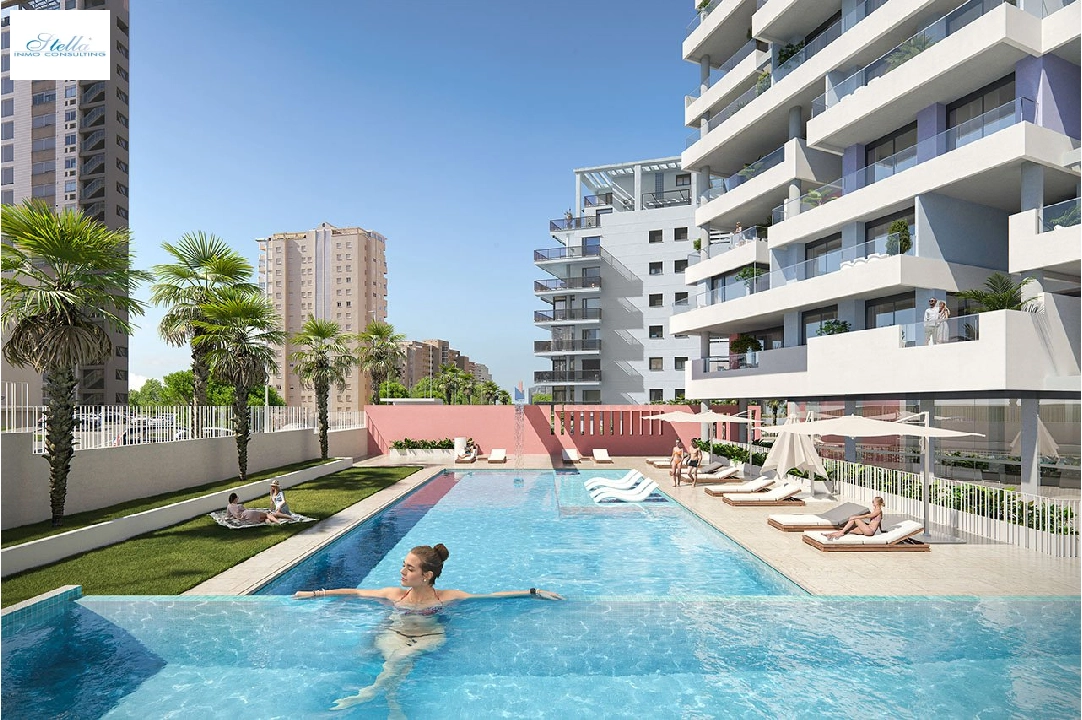 Etagen Apartment in Calpe te koop, woonoppervlakte 65 m², Staat Eerste bewoning, Airconditioning, 1 slapkamer, 1 badkamer, Zwembad, ref.: HA-CAN-130-A01-2