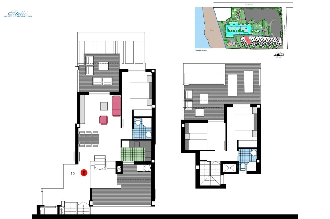 Penthouse Apartment in Denia te koop, woonoppervlakte 98 m², Bouwjaar 2023, Staat als nieuw, + KLIMA, Airconditioning, 3 slapkamer, 2 badkamer, Zwembad, ref.: AS-1723-6