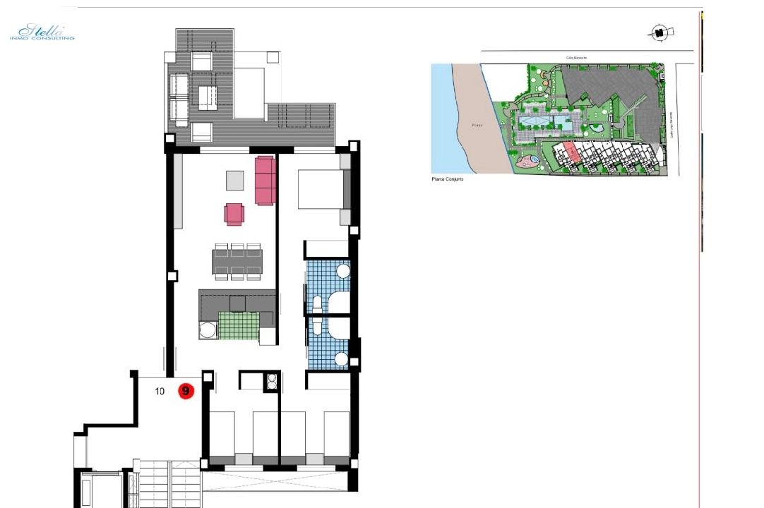 Etagen Apartment in Denia te koop, woonoppervlakte 85 m², Bouwjaar 2023, Staat als nieuw, + KLIMA, Airconditioning, 3 slapkamer, 2 badkamer, Zwembad, ref.: AS-1823-20