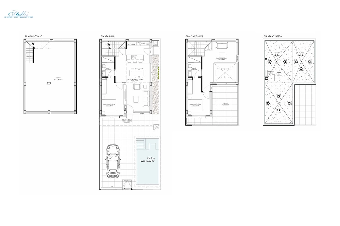 Villa in Benijofar te koop, woonoppervlakte 203 m², Staat Eerste bewoning, grondstuk 150 m², 3 slapkamer, 2 badkamer, Zwembad, ref.: HA-BNN-315-E02-24