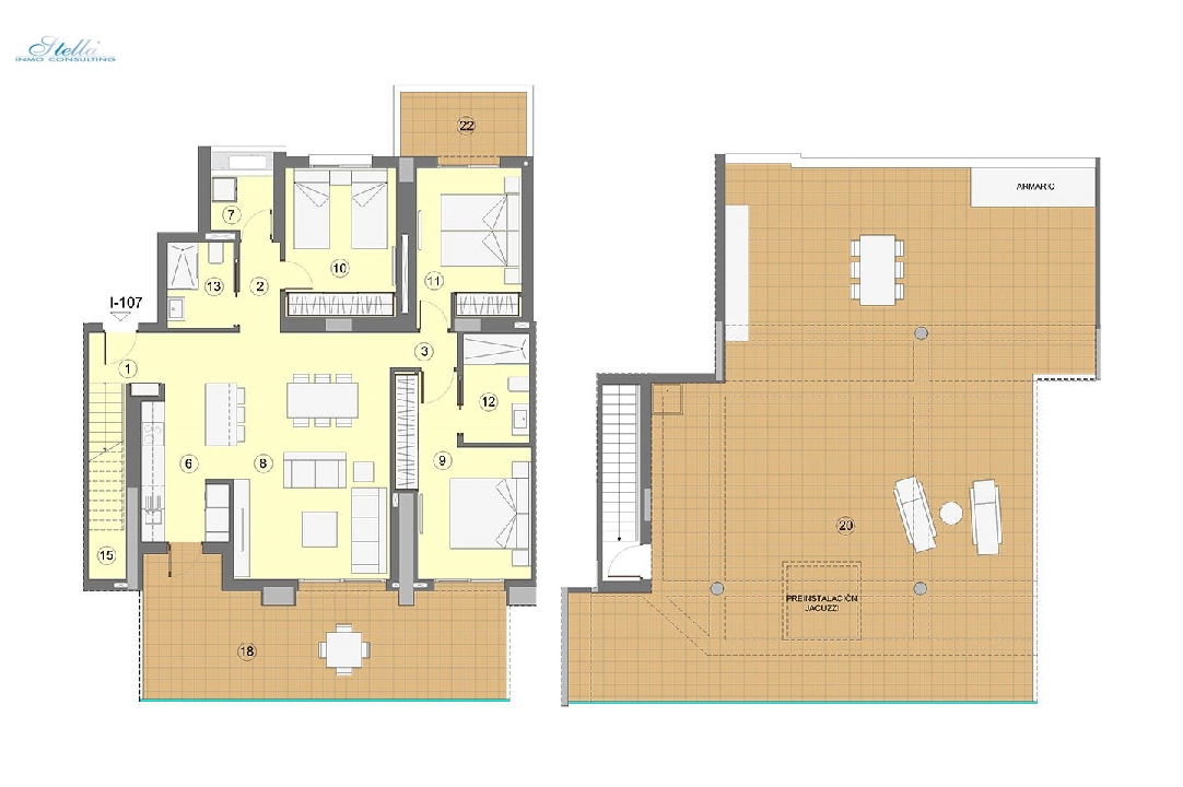 Penthouse Apartment in Benidorm te koop, woonoppervlakte 296 m², Staat Eerste bewoning, + fussboden, Airconditioning, 3 slapkamer, 2 badkamer, Zwembad, ref.: HA-BEN-112-A04-10