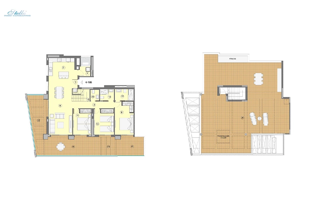 Penthouse Apartment in Benidorm te koop, woonoppervlakte 347 m², Staat Eerste bewoning, + fussboden, Airconditioning, 3 slapkamer, 2 badkamer, Zwembad, ref.: HA-BEN-112-A05-10