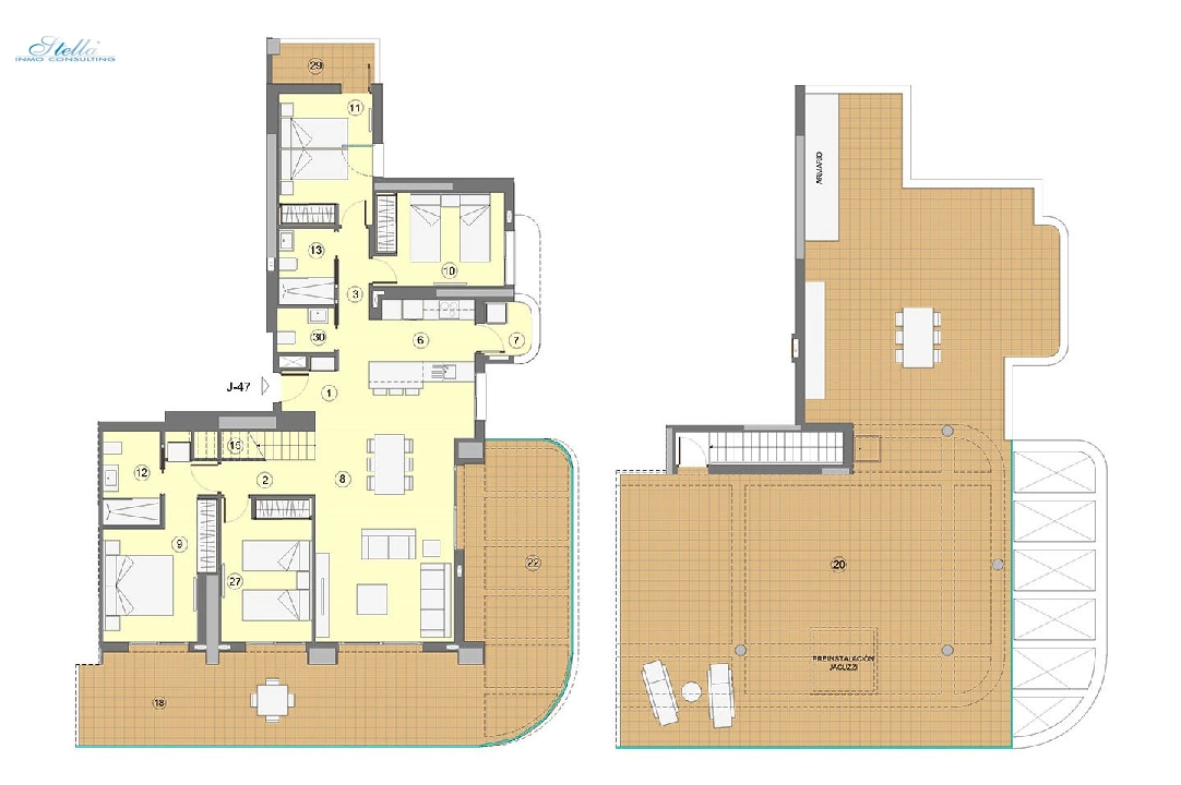 Penthouse Apartment in Benidorm te koop, woonoppervlakte 373 m², Staat Eerste bewoning, + fussboden, Airconditioning, 4 slapkamer, 2 badkamer, Zwembad, ref.: HA-BEN-112-A06-10