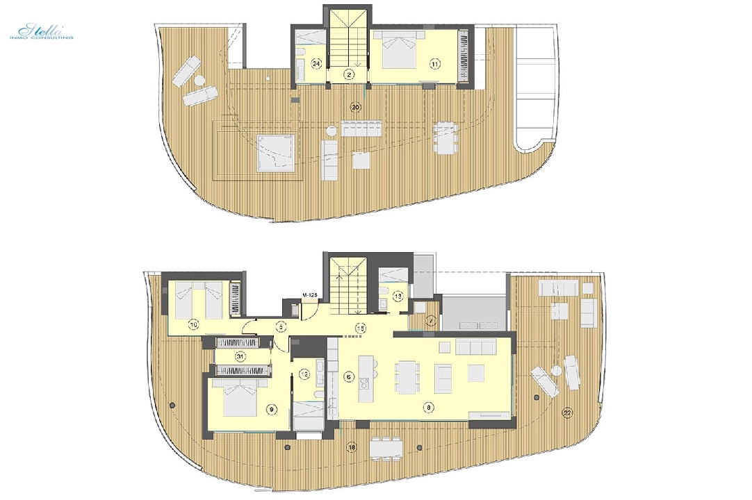 Maisonette in Benidorm te koop, woonoppervlakte 430 m², Staat Eerste bewoning, + fussboden, Airconditioning, 3 slapkamer, 3 badkamer, Zwembad, ref.: HA-BEN-113-A05-16