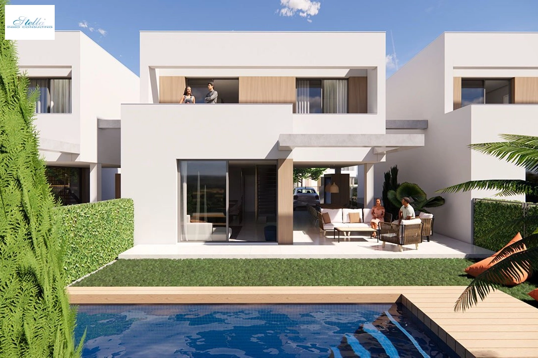 Villa in Los Alcazares te koop, woonoppervlakte 300 m², Staat Eerste bewoning, grondstuk 202 m², 3 slapkamer, 3 badkamer, Zwembad, ref.: HA-LAN-421-E01-1