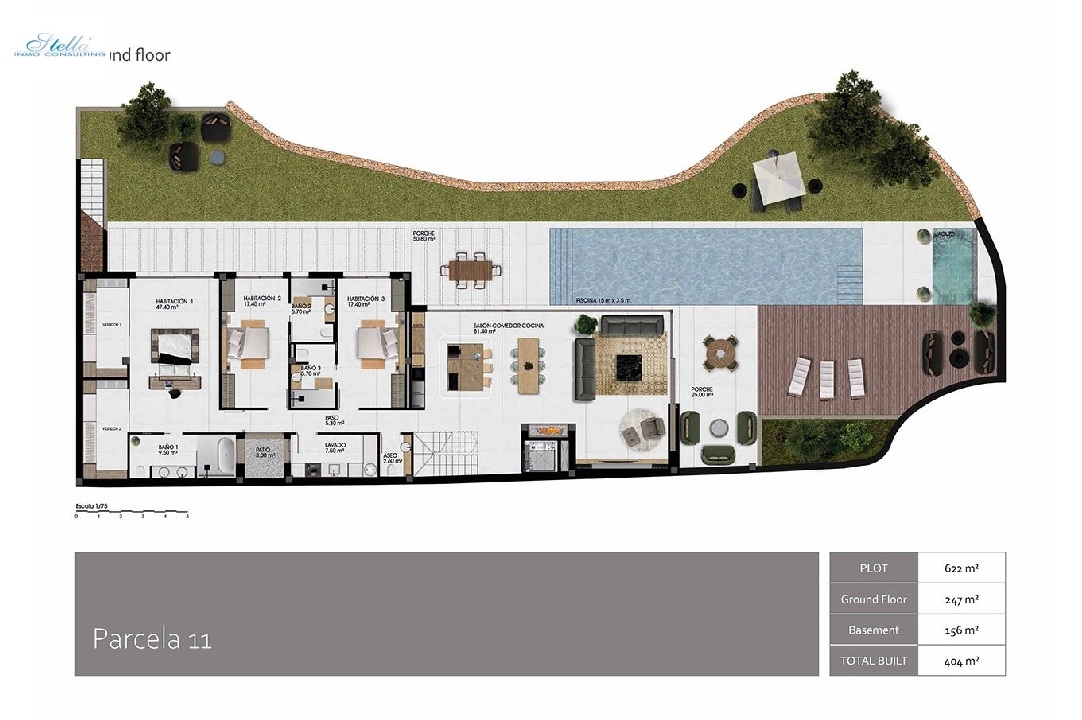 Villa in Finestrat te koop, woonoppervlakte 336 m², Staat Eerste bewoning, Airconditioning, grondstuk 468 m², 3 slapkamer, 3 badkamer, Zwembad, ref.: HA-FIN-390-E01-32