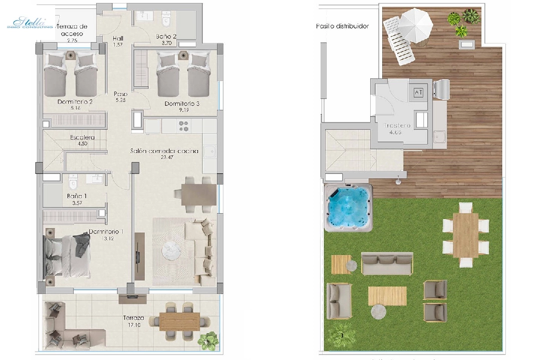 Penthouse Apartment in Santa Pola te koop, woonoppervlakte 251 m², Staat Eerste bewoning, 3 slapkamer, 2 badkamer, Zwembad, ref.: HA-SPN-702-A04-11