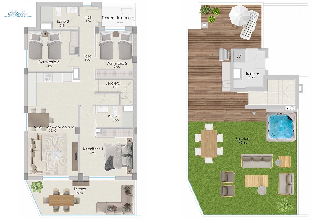 Penthouse Apartment in Santa Pola te koop, woonoppervlakte 251 m², Staat Eerste bewoning, 3 slapkamer, 2 badkamer, Zwembad, ref.: HA-SPN-702-A04-17