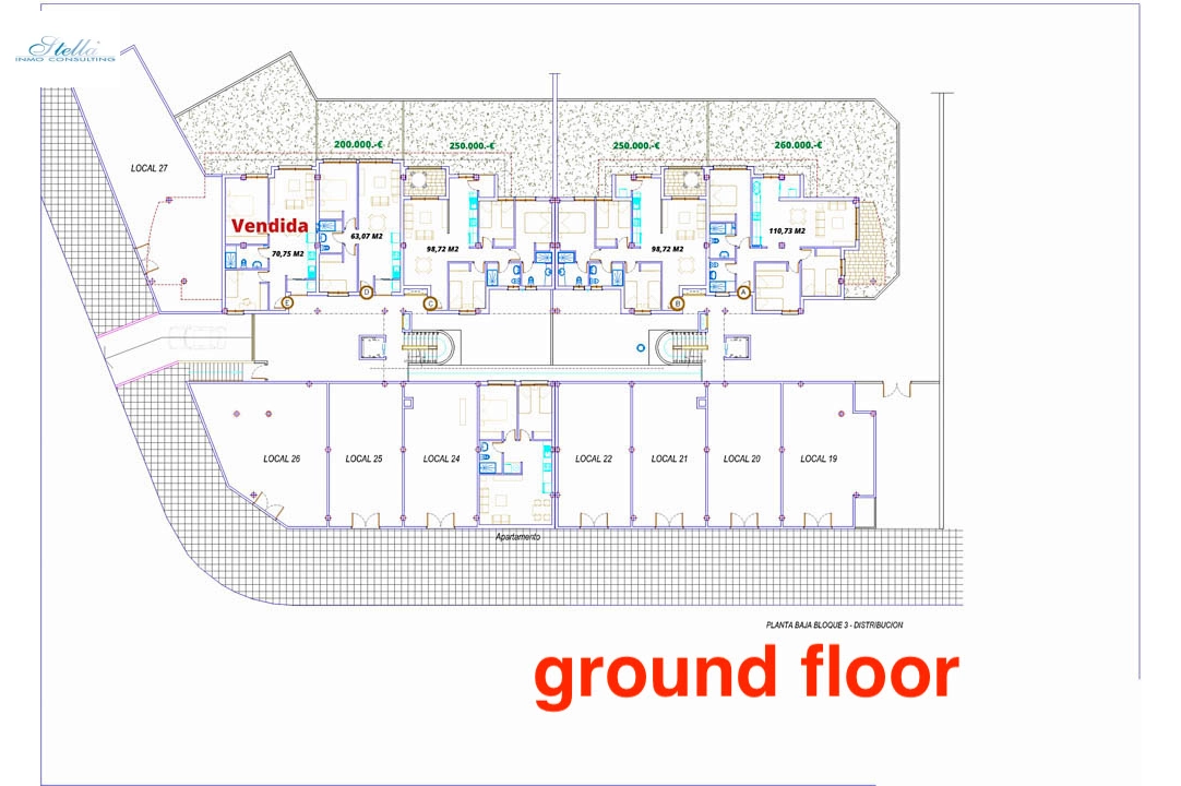 Apartment in Vilajoyosa(Urb. Paraiso) te koop, woonoppervlakte 63 m², Airconditioning, grondstuk 63 m², 2 slapkamer, 1 badkamer, ref.: BP-7019VIL-16