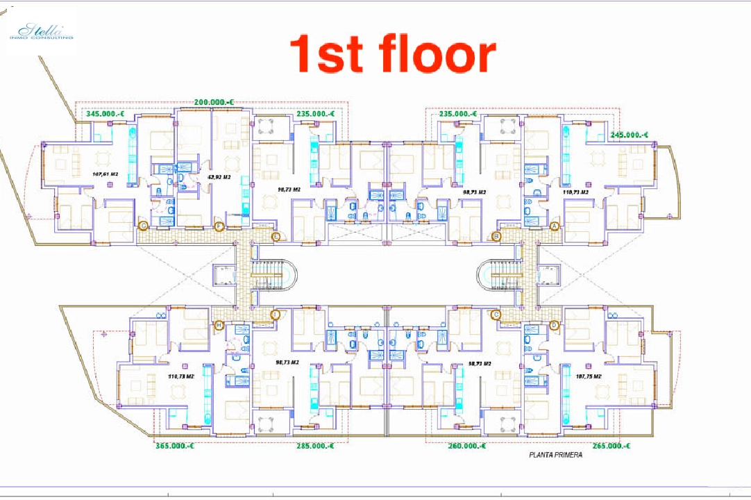 Apartment in Vilajoyosa(Urb. Paraiso) te koop, woonoppervlakte 63 m², Airconditioning, grondstuk 63 m², 2 slapkamer, 1 badkamer, ref.: BP-7019VIL-17