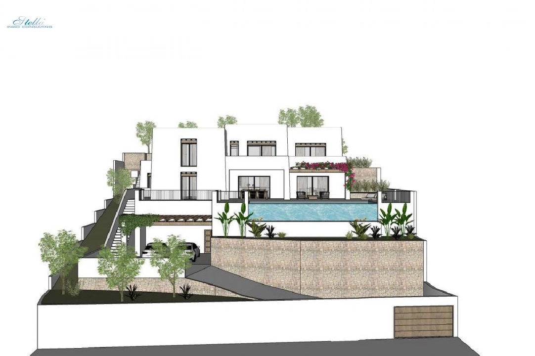 Villa in Moraira te koop, grondstuk 1000 m², 4 slapkamer, 4 badkamer, Zwembad, ref.: COB-3416-4
