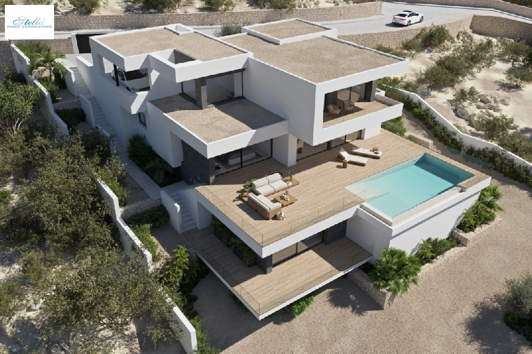Villa in Cumbre del Sol(Residencial Plus Jazmines) te koop, woonoppervlakte 207 m², grondstuk 1020 m², 3 slapkamer, 4 badkamer, Zwembad, ref.: VA-AJ137-6