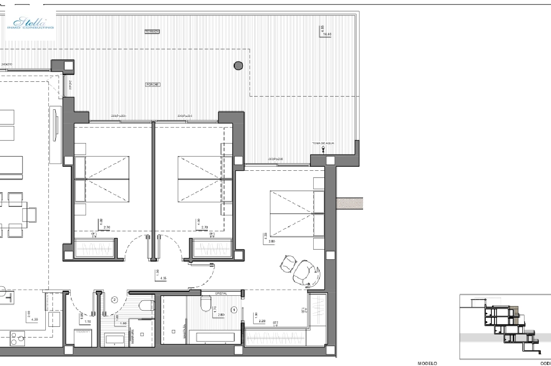 Apartment in Pedreguer(La Sella) te koop, woonoppervlakte 239 m², Airconditioning, grondstuk 239 m², 3 slapkamer, 2 badkamer, ref.: BP-4322PED-21