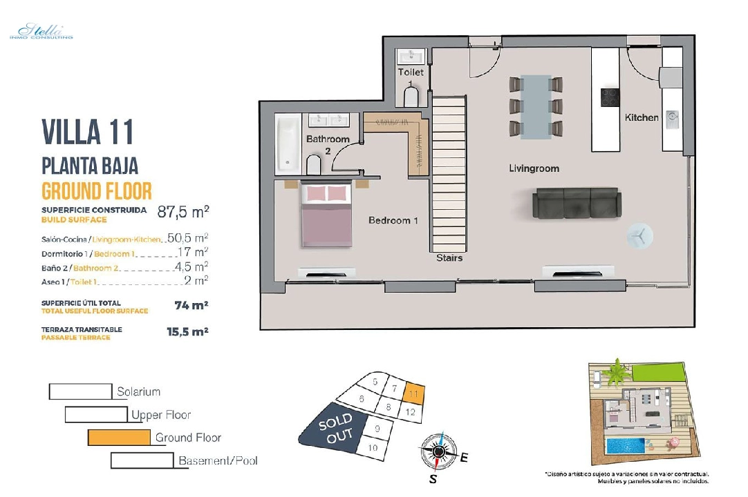 Villa in Finestrat te koop, woonoppervlakte 149 m², Staat Eerste bewoning, grondstuk 346 m², 3 slapkamer, 2 badkamer, Zwembad, ref.: HA-FIN-120-E03-41