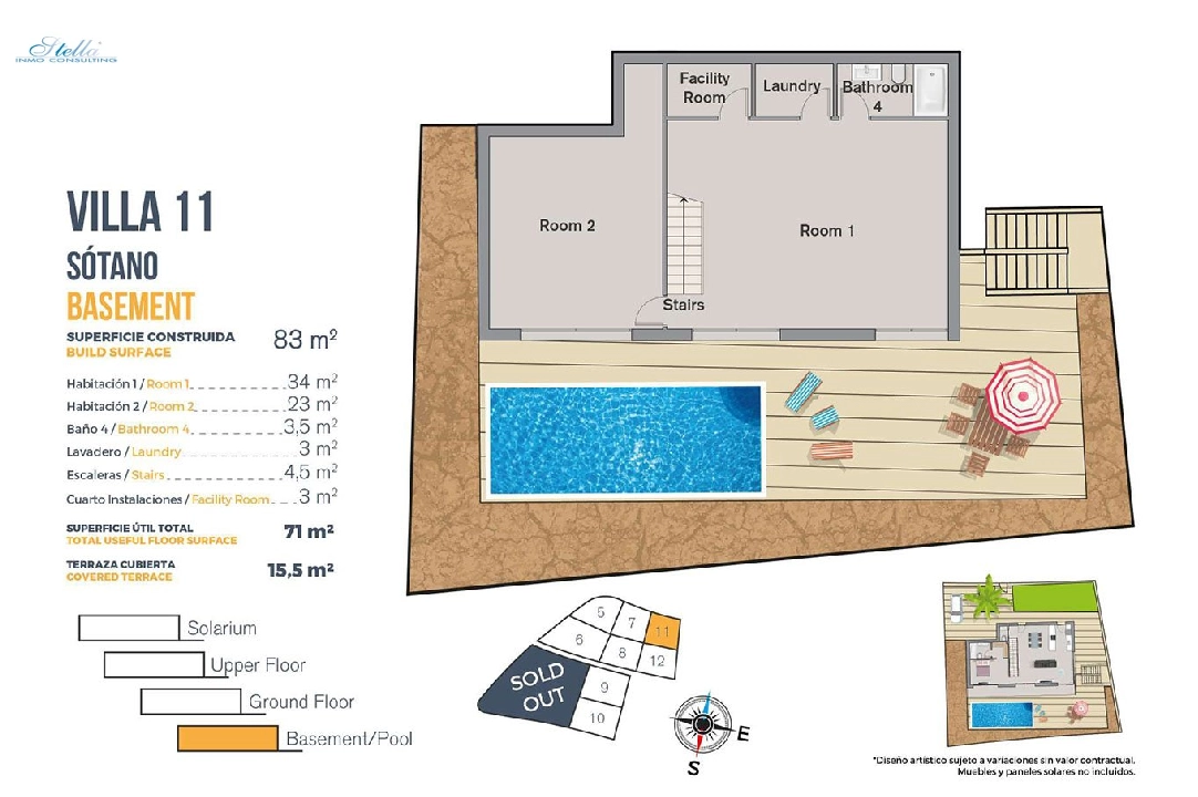 Villa in Finestrat te koop, woonoppervlakte 149 m², Staat Eerste bewoning, grondstuk 346 m², 3 slapkamer, 2 badkamer, Zwembad, ref.: HA-FIN-120-E03-43