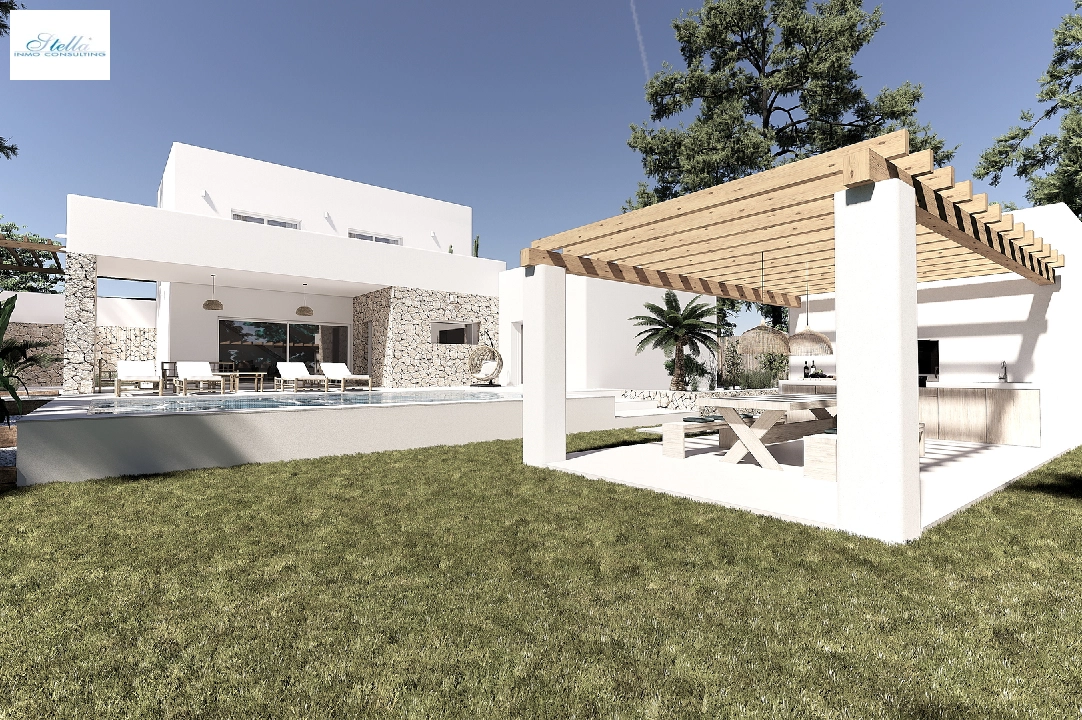 Villa in Moraira(Pinar del Advocat) te koop, woonoppervlakte 190 m², Airconditioning, grondstuk 800 m², 4 slapkamer, 4 badkamer, Zwembad, ref.: CA-H-1703-AMB-1