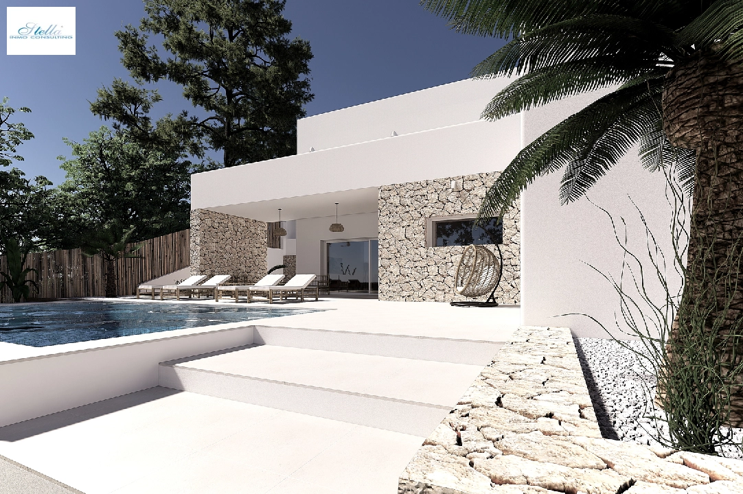 Villa in Moraira(Pinar del Advocat) te koop, woonoppervlakte 190 m², Airconditioning, grondstuk 800 m², 4 slapkamer, 4 badkamer, Zwembad, ref.: CA-H-1703-AMB-2