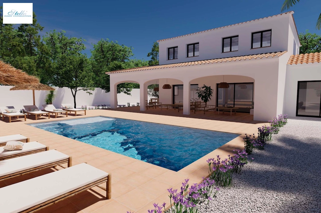 Villa in Moraira(Pinar del Advocat) te koop, woonoppervlakte 248 m², Airconditioning, grondstuk 1050 m², 4 slapkamer, 4 badkamer, Zwembad, ref.: CA-H-1712-AMB-1