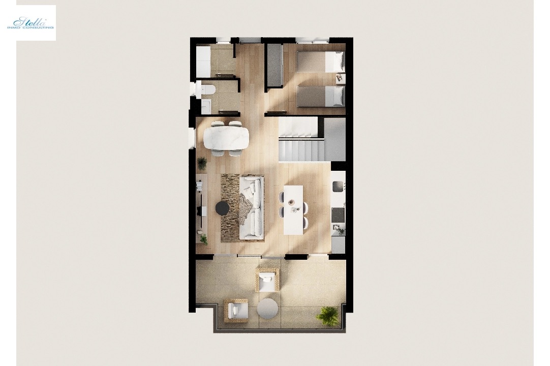 Stadthaus in Finestrat(Balcon de Finestrat) te koop, woonoppervlakte 176 m², grondstuk 318 m², 3 slapkamer, 2 badkamer, Zwembad, ref.: TW-BREEZE-33-17