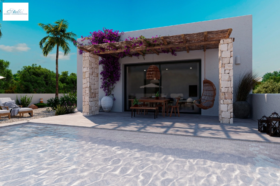 Villa in Denia(Marquesa 4) te koop, woonoppervlakte 120 m², Bouwjaar 2025, Staat als nieuw, + Centrale verwarming, Airconditioning, grondstuk 1085 m², 3 slapkamer, 2 badkamer, Zwembad, ref.: UM-UV-HEBE-2