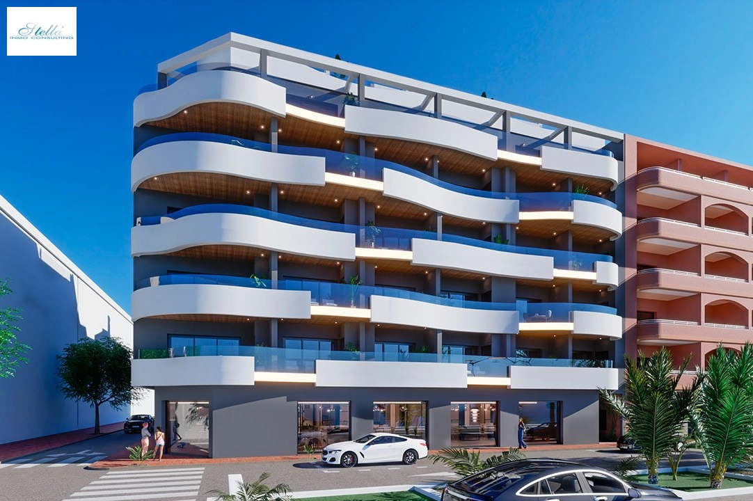 Etagen Apartment in Torrevieja te koop, woonoppervlakte 82 m², Staat Eerste bewoning, 2 slapkamer, 2 badkamer, Zwembad, ref.: HA-TON-203-A01-2
