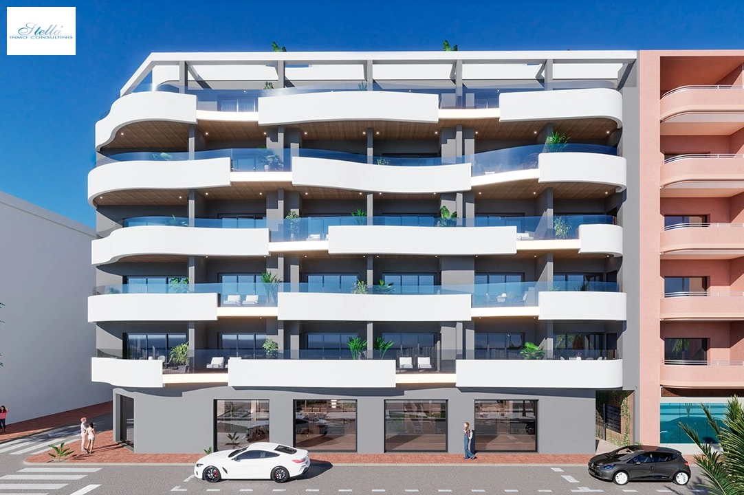 Penthouse Apartment in Torrevieja te koop, woonoppervlakte 102 m², Staat Eerste bewoning, 2 slapkamer, 2 badkamer, Zwembad, ref.: HA-TON-203-A03-1
