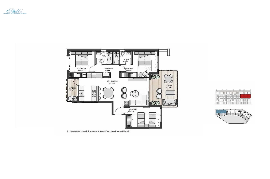 Etagen Apartment in Los Alcazares te koop, woonoppervlakte 125 m², Staat Eerste bewoning, 3 slapkamer, 2 badkamer, Zwembad, ref.: HA-LAN-450-A02-7