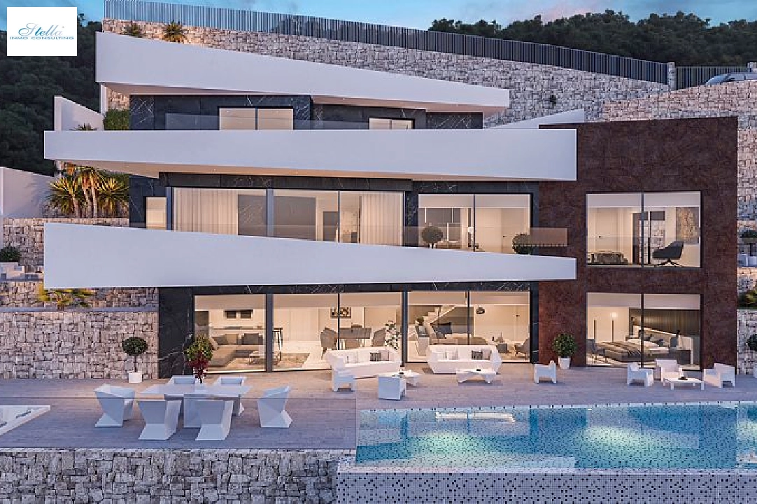 Villa in Benissa(Raco de Galeno) te koop, woonoppervlakte 478 m², Airconditioning, grondstuk 1540 m², 4 slapkamer, 4 badkamer, Zwembad, ref.: CA-H-1742-AMB-4