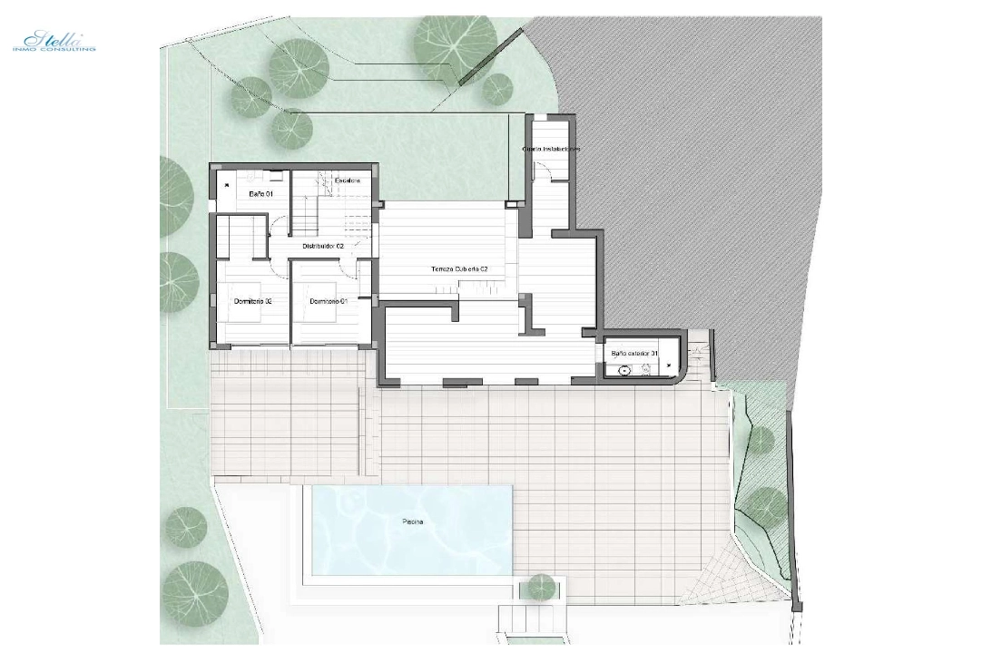 Villa in Altea(La Sierra) te koop, woonoppervlakte 416 m², Airconditioning, grondstuk 1100 m², 4 slapkamer, 4 badkamer, Zwembad, ref.: AM-1229DA-3700-9