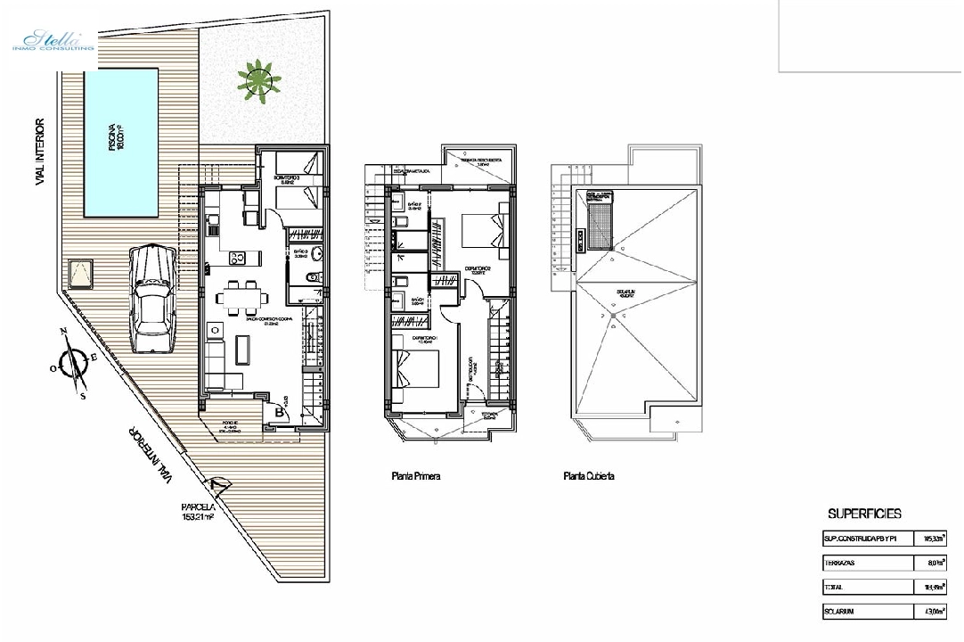 Villa in Torrevieja te koop, woonoppervlakte 113 m², Staat Eerste bewoning, grondstuk 114 m², 3 slapkamer, 3 badkamer, Zwembad, ref.: HA-TON-176-E02-32