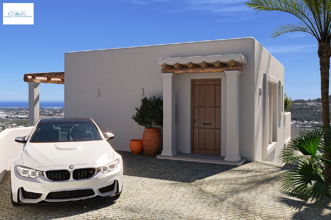 Villa in Pedreguer(Monte Solana I) te koop, woonoppervlakte 252 m², Bouwjaar 2025, Airconditioning, grondstuk 608 m², 3 slapkamer, 2 badkamer, Zwembad, ref.: UM-UV-SERPIS-11